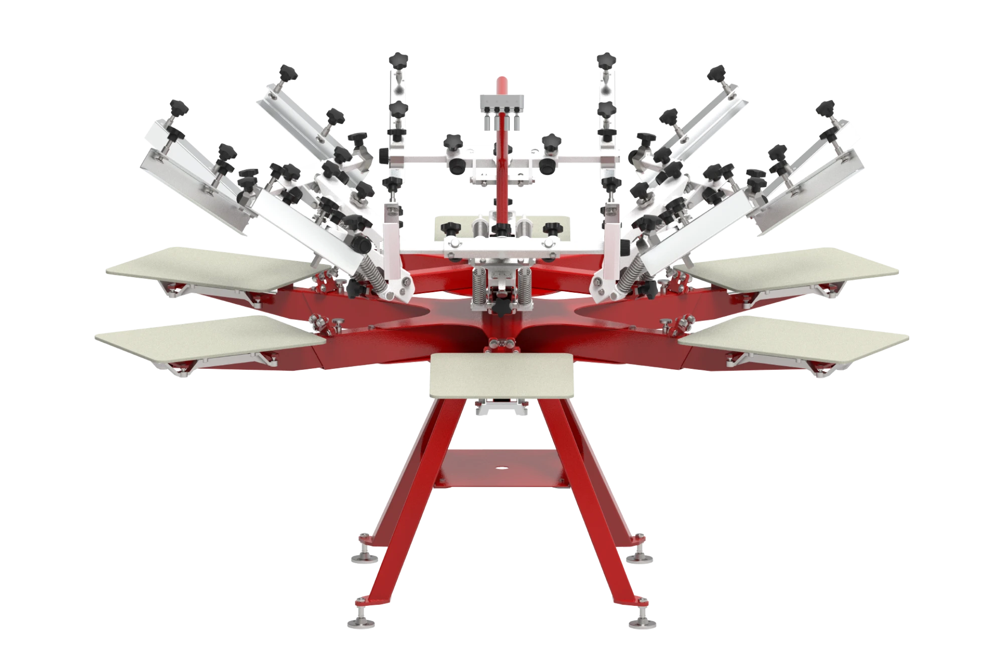 Anatol’s Thunder Manual Screen Printing Press in a production environment